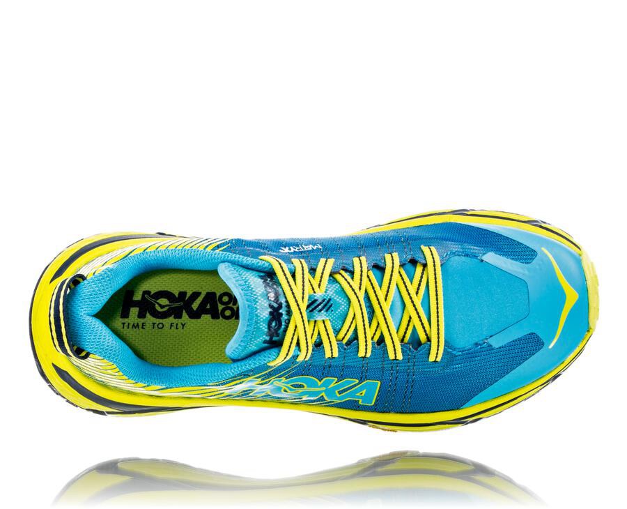 Trail Shoes Mens - Hoka One One EVO Mafate 2 - Blue/Green - OAMHVIN-42